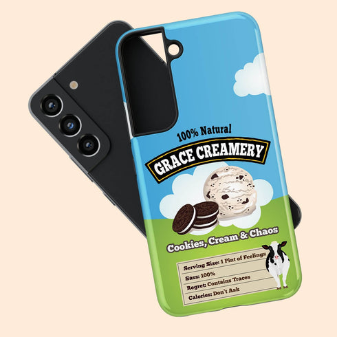 Personalized Emotional Support Ice Cream Pint Galaxy Case
